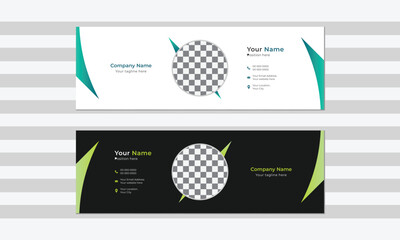 Simple stylish email signature design template.