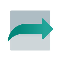 Share arrow icon in gradient fill style for ui vector design