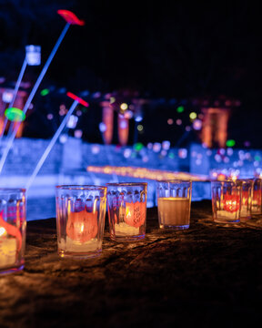 Lumignon du coeur au parc de la t&ecirc;te d'or, F&ecirc;te des lumi&egrave;res, Lyon France