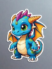 Obraz premium Playful style of super deformed character on stickers