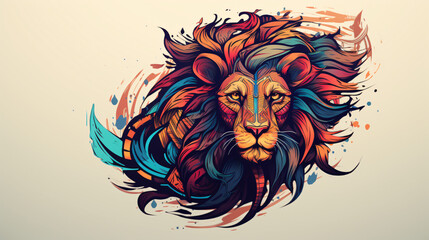 Lion head illustration