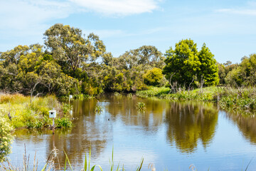 Fototapeta premium Coolart Wetlands and Homestead in Somers, Australia