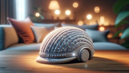 AI generated illustration of a cap, designed to optimize brainwaves and promote relaxation