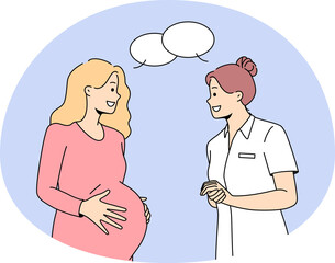 Doctor consult pregnant woman