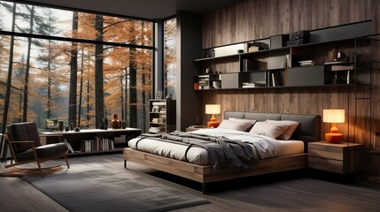 A modern bedroom interior design idea