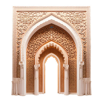 Mihrab, transparent background, isolated image, generative AI
