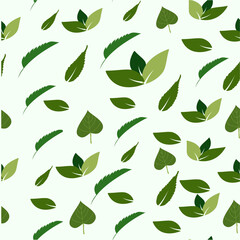 Leaves Texture Pattern Seamless Background 