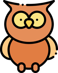 Vector Icon Owl, Bird, Wild Life, Nature, Wisdom, Hunter