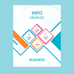 Corporate Book Covers, Brochures, Flyers Template with infographics