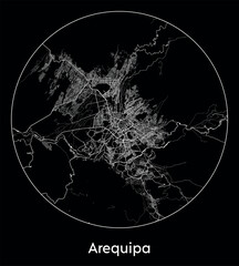 City Map Arequipa Peru South America vector illustration