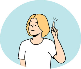 Smiling woman find answer to problem