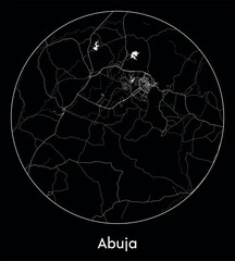 City Map Abuja Nigeria Africa vector illustration