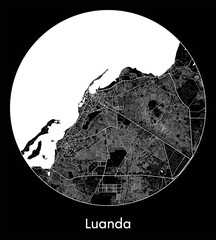 City Map Luanda Angola Africa vector illustration