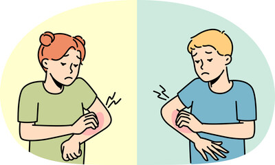 Children feel itchy suffer from allergy