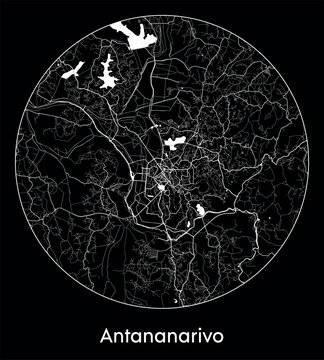 City Map Antananarivo Madagascar Africa vector illustration