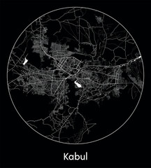 City Map Kabul Afghanistan Asia vector illustration © Kuemin