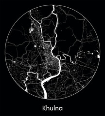 City Map Khulna Bangladesh Asia vector illustration