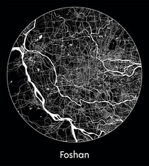 City Map Foshan China Asia vector illustration