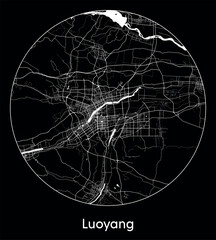 City Map Luoyang China Asia vector illustration