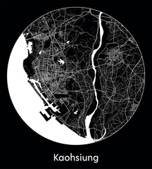 City Map Kaohsiung China Asia vector illustration