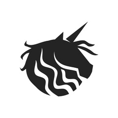 Unicorn logo template Isolated. Brand Identity. Icon Abstract Vector graphic