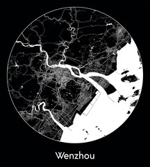 City Map Wenzhou China Asia vector illustration