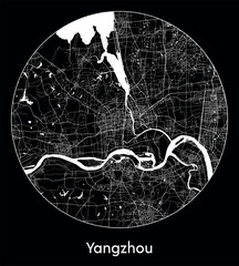 City Map Yangzhou China Asia vector illustration