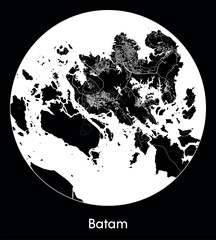 City Map Batam Indonesia Asia vector illustration