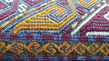 Anatolian hand knitting. Region Anatolia pillow pattern, rug pattern