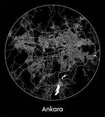 City Map Ankara Turkey Asia vector illustration
