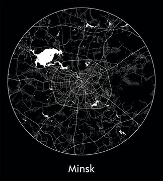 City Map Minsk Belarus Europe vector illustration