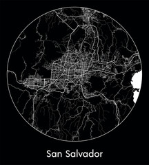 City Map San Salvador El Salvador North America vector illustration