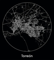 City Map Torreon Mexico North America vector illustration