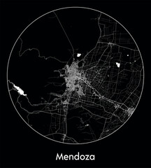 City Map Mendoza Argentina South America vector illustration