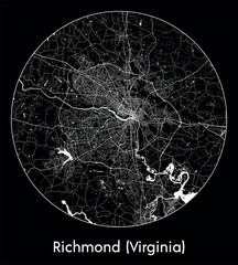 City Map Richmond (Virginia) United States North America vector illustration