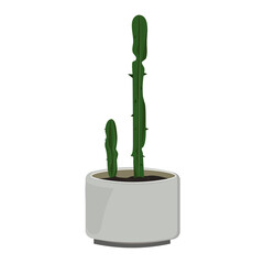 cactus in a pot. Hand drawn vector illustration