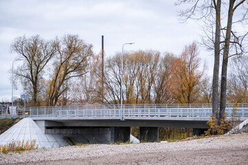 new bridge over river Platone in Jelgava town, Latvia