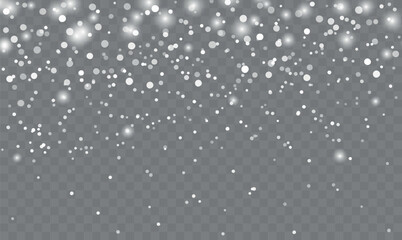 Snowfall Winter vector illustration on isolated background.