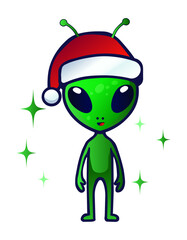 Funny Christmas Alien 