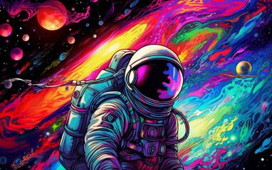 Unleashing the Cosmic Color Psychedelia: A Journey into the Vibrant World of 90s Art and Culture Generated AI