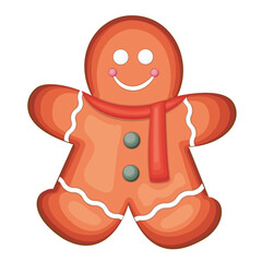Ginger bread man illustration vector perfect for christmas
