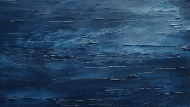 Vibrant texture of dark blue oil painting