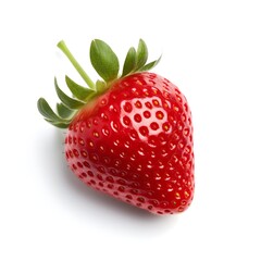 Fresh strawberry isolated white background AI generated