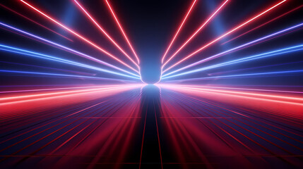 3D render, abstract geometric background of neon linear ring glowing in the dark, minimalist futuristic wallpaper