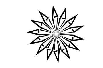 Obraz premium Sun Ornament With Transparent Background