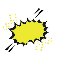  empty comic speech bubbles with halftone 