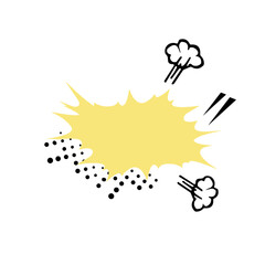  empty comic speech bubbles with halftone 