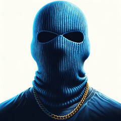 A person in a blue bandana and a gold chain around the neck.

 - obrazy, fototapety, plakaty
