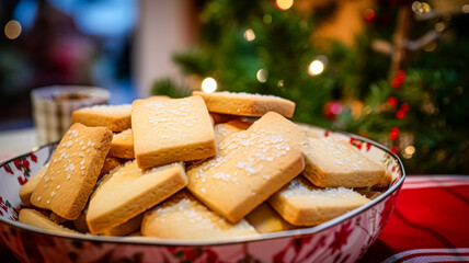 Christmas biscuits, holiday biscuit recipe and home baking, sweet dessert for cosy winter English country tea in the cottage, homemade food and cooking