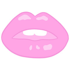 Pink Glossy Lips